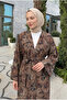 Ethnic Pattern Long Kimono 23961 - Brown - 2