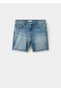 Slim fit kot bermuda şort - 3