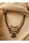 Handmade Bohemian Natural Stone Detailed Layered Ethnic Necklace Original Design Women's Necklace - 5