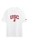 Usc Trojans Ncaa College American Football White Oversize T-Shirt