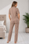 Short Sleeve Buttoned Gofre Pajama Set - 2