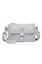 Daily Use Small Size Waterproof Crinkle Fabric Women's Phone and Messenger Bag Ice Gray