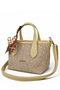 Yellow, Straw Look, Scarf, Cross Strap, Minimalist, Hand & Shoulder Women's Bag - 2