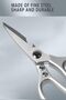 8.5-inch Stainless Steel Kitchen Scissors with Aluminum Alloy Handle - Durable & Sharp - For Chefs & Home Cooks - 2