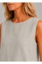 Beige Color Linen Tank Top - 2