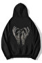 Unisex Oversize Albin Bousquet Mano Series Hoodie Black