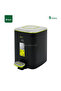 Square Step Trash Bin with Soft Closing Lid Black 9L
