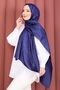 Self-Patterned Jacquard Shawl Series Cobalt blue - 2