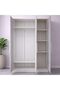 Kentorp 3 Door Wardrobe | Sturdy Closet Clothes Storage Cupboard | Modern Design Space Saving Swing Door Cabinet For Bedroom L120xW53.9xH192cm-Light Oak/Cement - 3