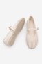 Women's Round Toe Hand Knitted Mary Jane Strappy Ballerinas Danela Ecru - 8