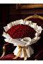 White Flower Packaging with Gold Stripe 57X57 cm Bouquet Wrapping Paper Premium Appearance Set - 5