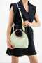 Women's Gold Accessory Detail Long Strap Hand and Shoulder Bag Mint Green