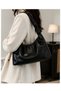 Women's Black Knot Buckle Detailed Zippered Shoulder Bag - 8