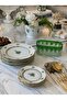 Crystal Tassel Pattern Green Baton Bowl 11*24 cm - 2