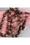 Wild Palm Tree Egg Cut 10X13Mm Prayer Beads - 4