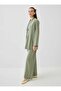 Tie-Detail Tunic & Trousers Double Linen Set - Çağla - - 4