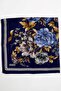 Women's Navy Blue Floral Patterned Stitched Writing Pad - 2