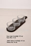 Mien 3-Piece Glass Bowl Set |   Stylish Presentation and Serving Set with Acacia Base 9.5X6 - 4