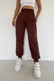 Women's Jogger Extra High Waist Compact Combed Cotton Sweatpants (Not Elasticated Cuffs) - 3