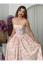 Floral Patterned Midi Flared Dress with Rope Straps - 2
