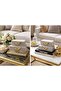2-Piece Fabric Covered Decorative Box with Gold Detail - 2
