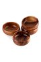 Acacia Wood Handmade Wooden Snack Bowl Set of 4 - 2