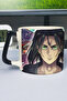 Attack on Titan Anime Printed Ceramic Luxury Mug (1 Piece) Custom Black Handle Wave Handle V1D