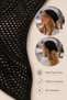 Black Mesh Knitted Bandana Women's Tie-Back Hair Band Lightweight Stretchy Daily Bandana - 3