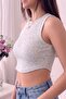 Women's Camisole Hollow Out Fitted Crop Top Tank Top