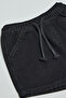 Washed Denim Shorts with Drawstring Waist - 3