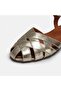 Large size women's genuine leather sandals 41-42-43-44-gold - 7