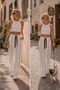 High waist casual sweatpants with belted waistband detail - 3