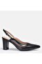 Large Size Stiletto 41-42-43-44-Black Leather - 7