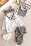 Leopard Printed 5 Piece Baby Girl Hospital Outlet Baby Set - 2