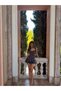 Women's Black Pink Floral Mini Dress Ruffled Chest Cutout Strappy Tie-Up Summer Dress - 5