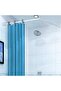 L Shaped Shower Curtain Rod, Corner Shower Rod, Screw Tightening, White 80 x 80 cm