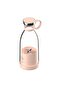 USB Electric Safety Juicer Cup Fruit Juice mixer Mini Portable Rechargeable Mixing Crush Ice Blender Mixer 500ml Water Bottle Pink