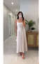 Otilla Light Gray Strappy Lined Dress - 4