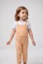 100% Cotton Baby Unisex Salopet Jumpsuit with Straps and Kangaroo Pocket - 3