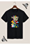 90's Special Design Printed Black T-Shirt