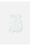 Baby Girl Printed Short Jumpsuit Blue 1707 - 2