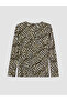 Nevavm Women's T-Shirt with Oval Collar Pattern - 7