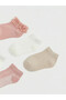 Two Mt Shop Quality Lcw Baby Ecru Baby Girl Booties Socks 5-Pack - 2