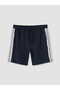 Vizyon New Season Women's Shorts with Elastic Waist and Stripes - 4