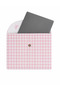 13-14 Inch -15.6 Inch Pink Checkered Patterned Laptop Bag, Women's Notebook Case, Briefcase - 5