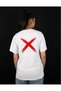 Red X and "Too Creative" Printed Unisex Crew Neck White T-Shirt - Modern Street Fashion Casual Comfortable Fit Cotton T-Shirt - 2