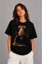Women's Oversize T-Shirt Elephant in the Brush Printed 100% Cotton T-Shirt Comfortable Fit