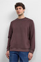 Coffee Regular Fit Crew Neck Sweatshirt - 4