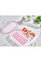 32-Compartment Press-Type Ice Box – Silicone Easy Ice Removal System, Ice Storage Container with Lid, Bpa Free Practical Ice Maker Pink - 4