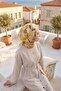 وشاح ناعم بلون الخردل المائي 90x90 - 4